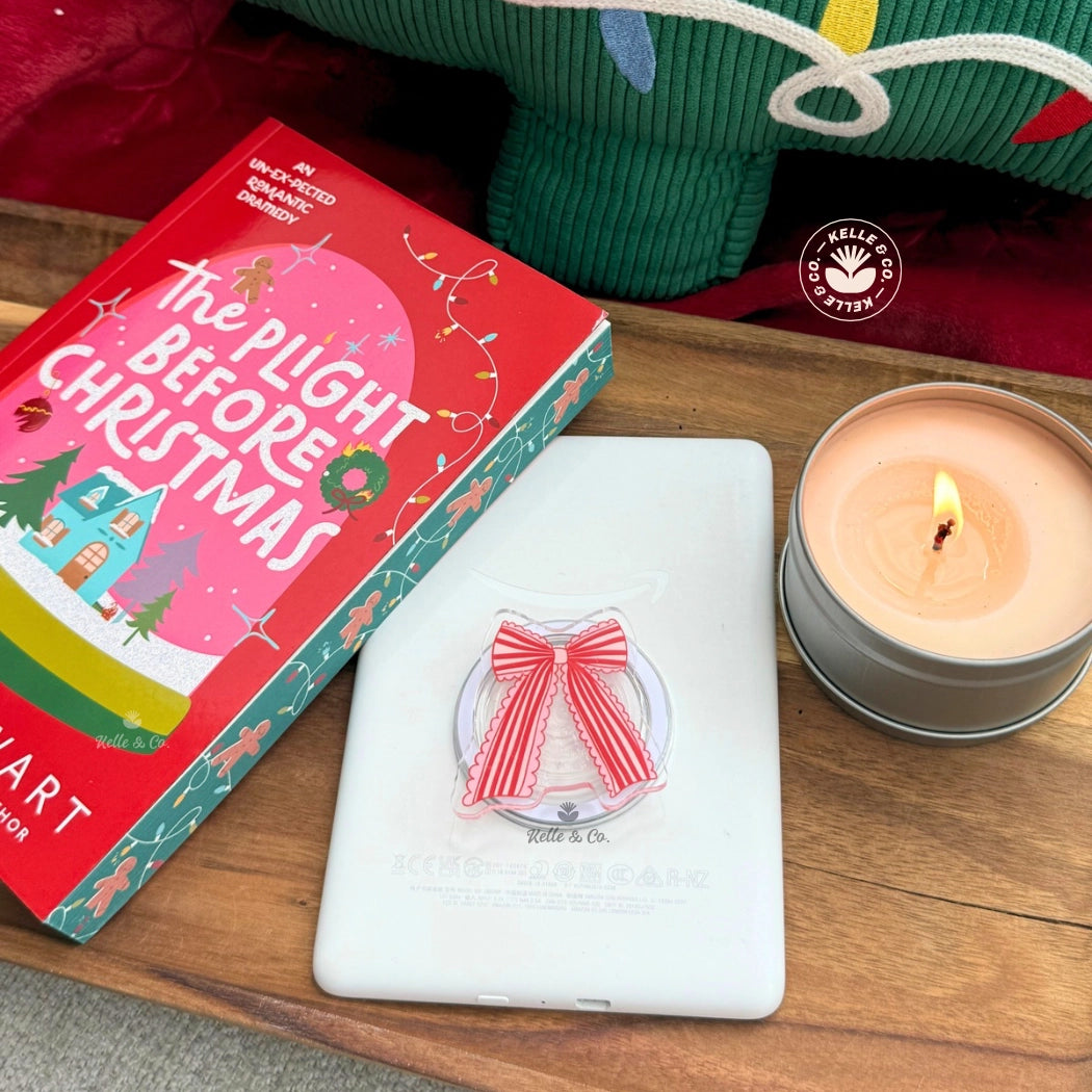 Christmas Bow Kindle/Phone Grip