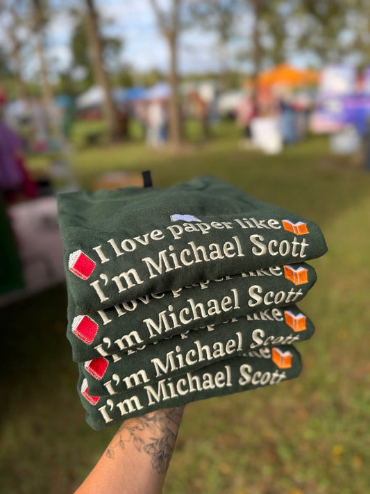 I Love Paper Like I'm Michael Scott Crewneck